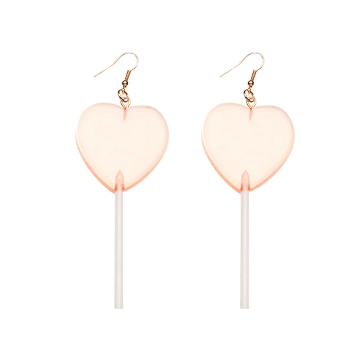 Sweet Candy Color Heart Lollipop Earrings