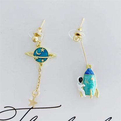 Sweet Cartoon Alloy Enamel Women'S Drop Earrings 1 Pair