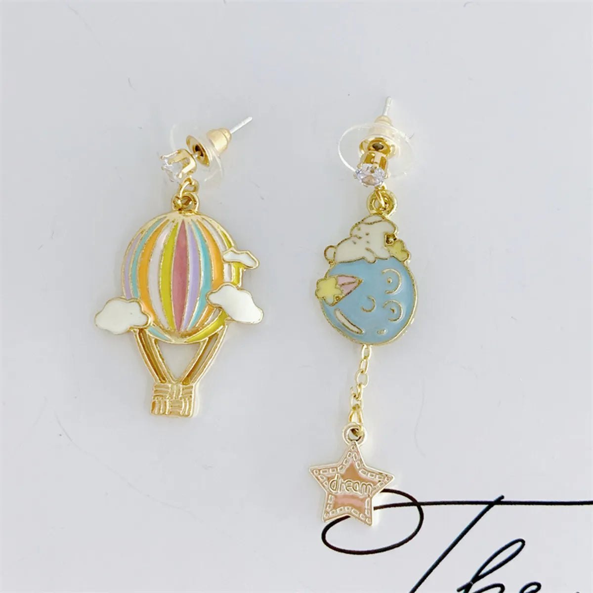 Sweet Cartoon Alloy Enamel Women'S Drop Earrings 1 Pair