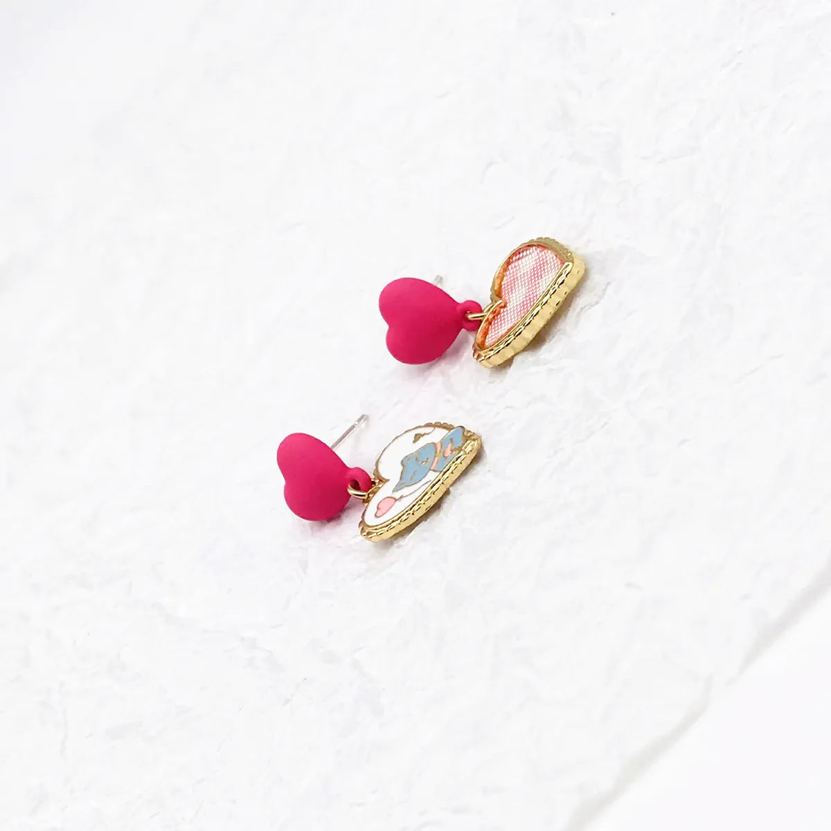 Sweet Cat Alloy Enamel Earrings