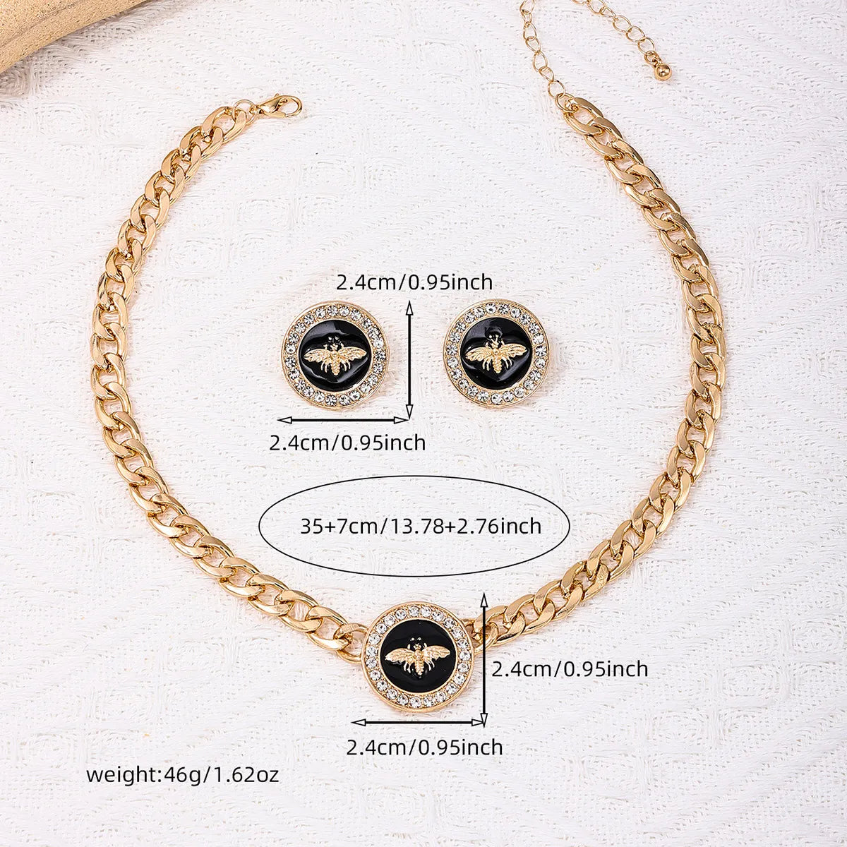 Sweet Classic Style Bee Alloy Women's Jewelry Set