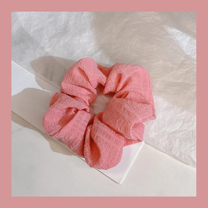 Sweet Color Block Cloth Hair Tie