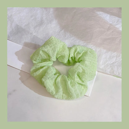 Sweet Color Block Cloth Hair Tie