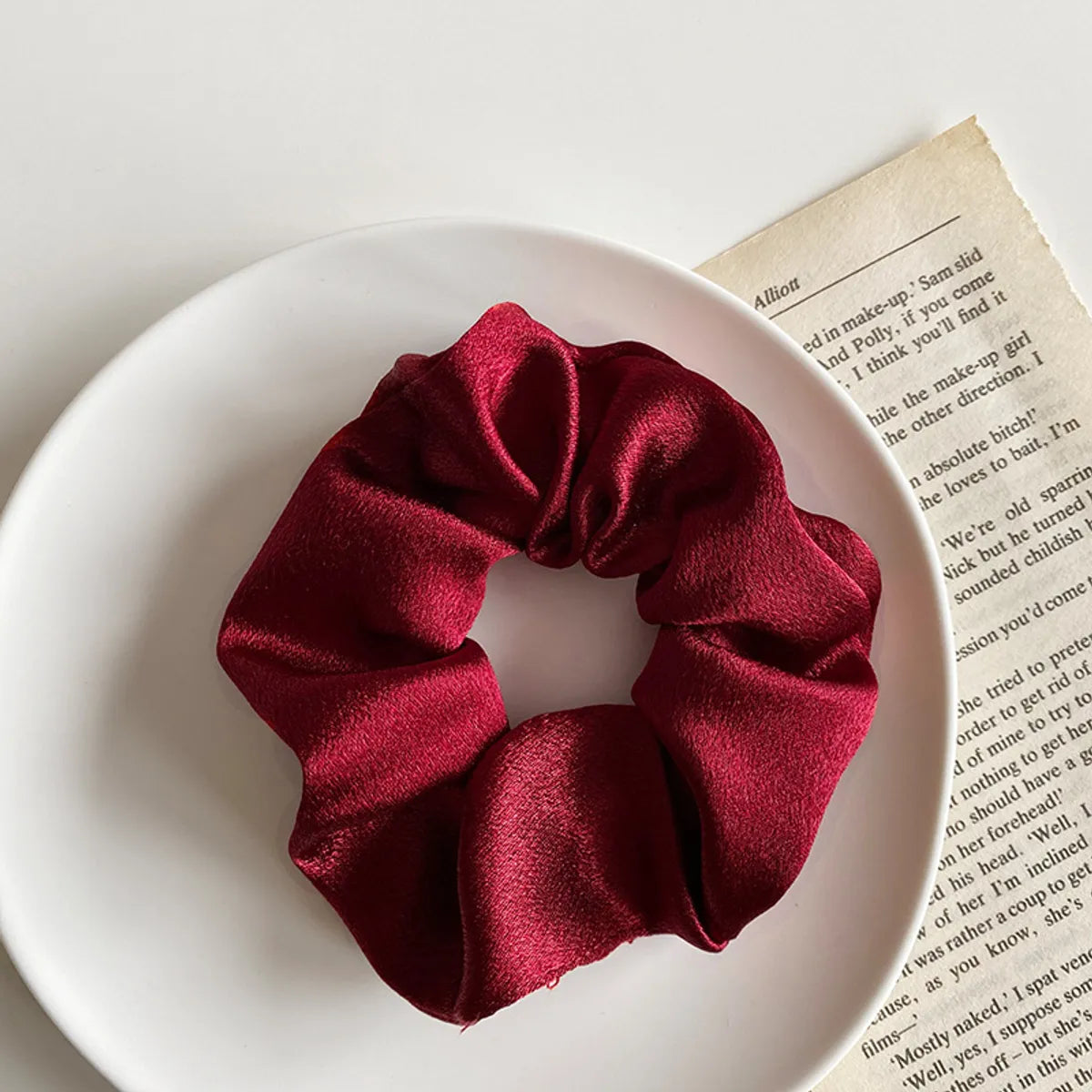 Sweet Color Block Cloth Hair Tie