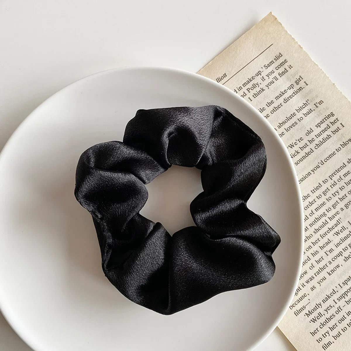 Sweet Color Block Cloth Hair Tie