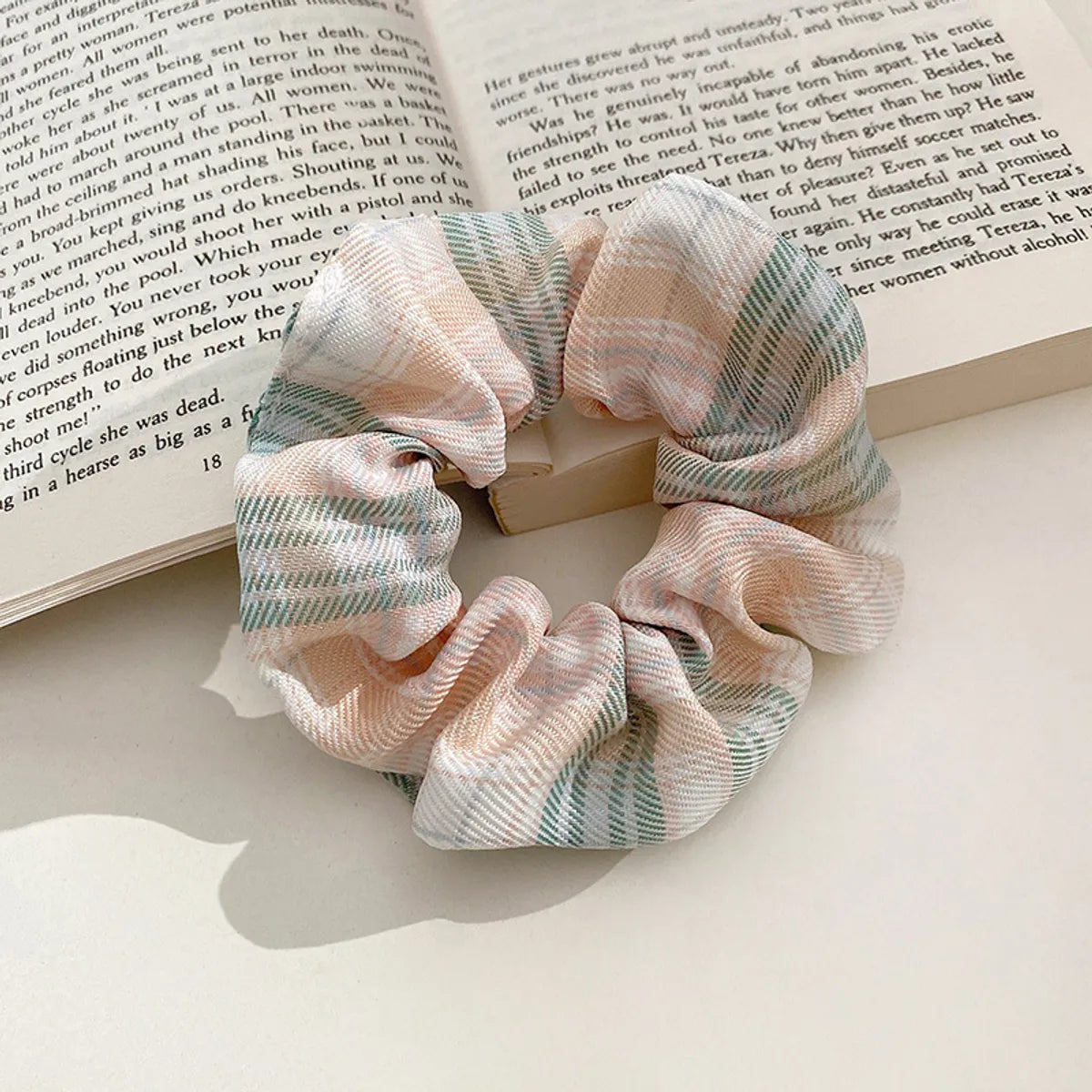 Sweet Color Block Cloth Hair Tie