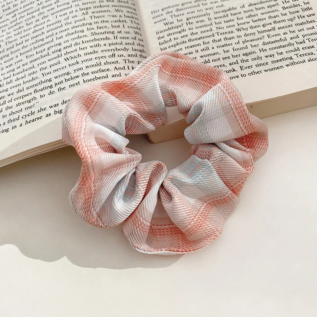 Sweet Color Block Cloth Hair Tie