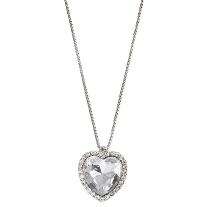 Sweet Commute Heart Shape Rhinestones Copper Alloy Wholesale Pendant Necklace