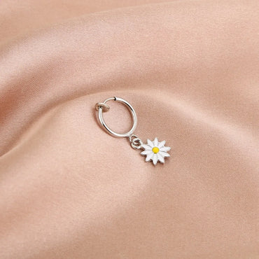 Sweet Daisy Stainless Steel Hoop Earrings Stainless Steel Earrings