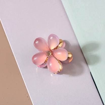 Sweet Flower Alloy Artificial Crystal Artificial Pearls Resin Hair Claws