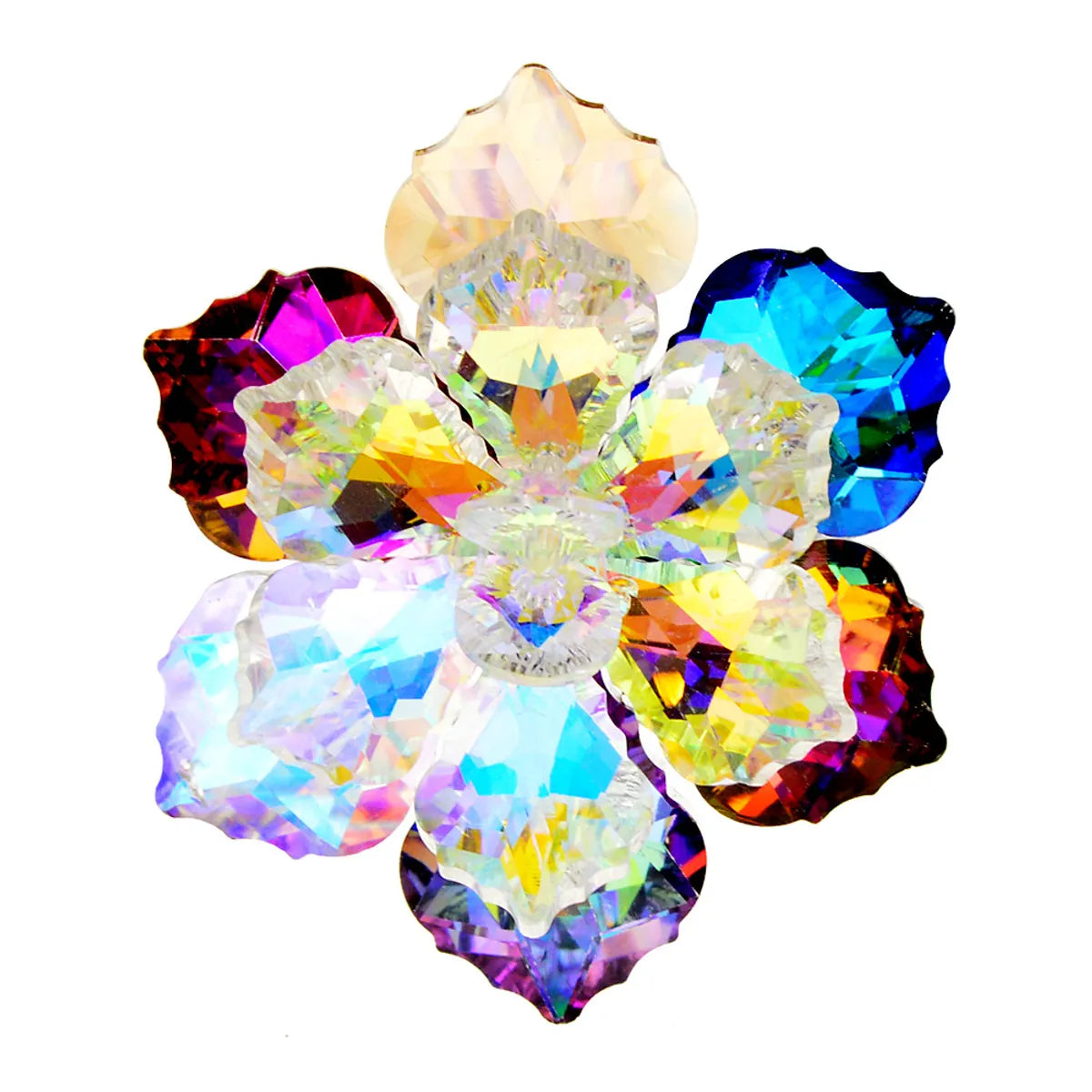 Sweet Flower Alloy Crystal Women'S Brooches