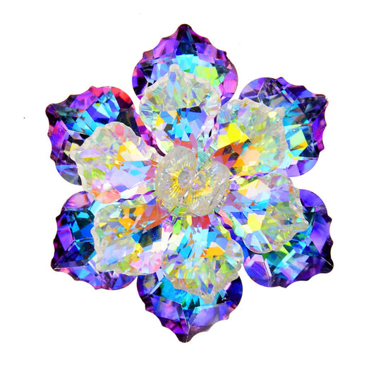 Sweet Flower Alloy Crystal Women'S Brooches