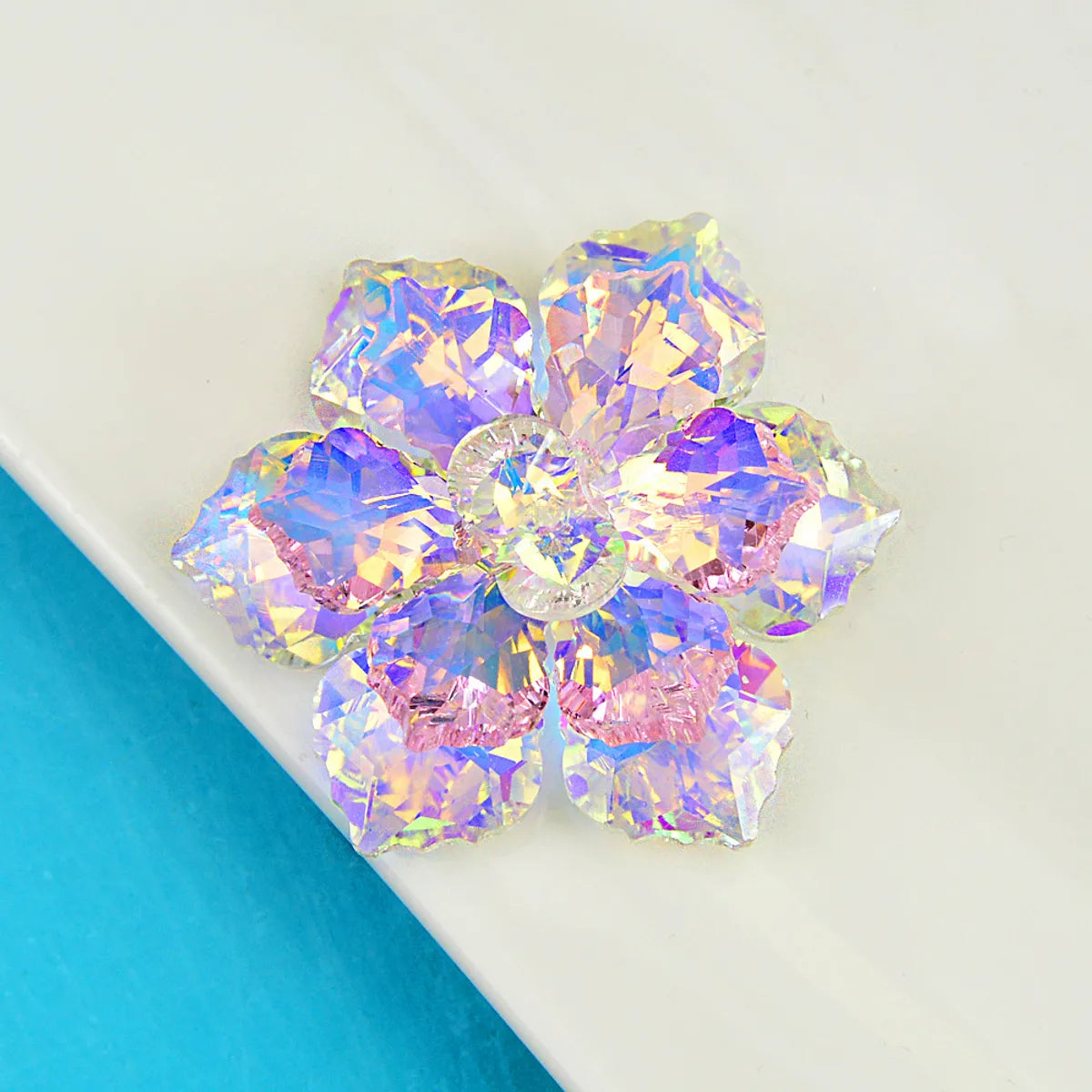 Sweet Flower Alloy Crystal Women'S Brooches