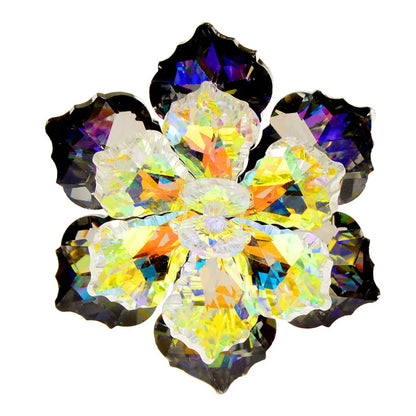 Sweet Flower Alloy Crystal Women'S Brooches