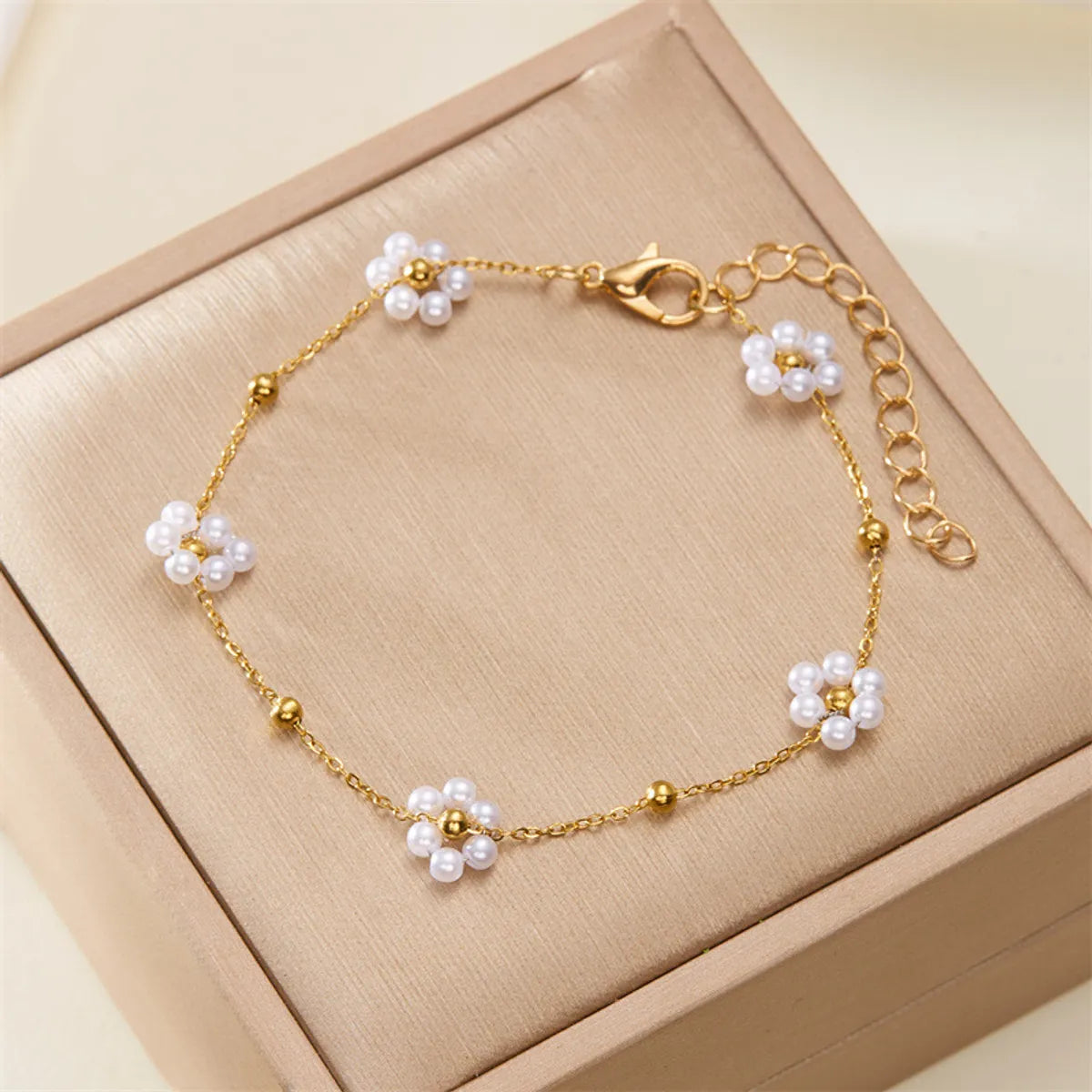 Sweet Flower Alloy Glass Women'S Jewelry Set