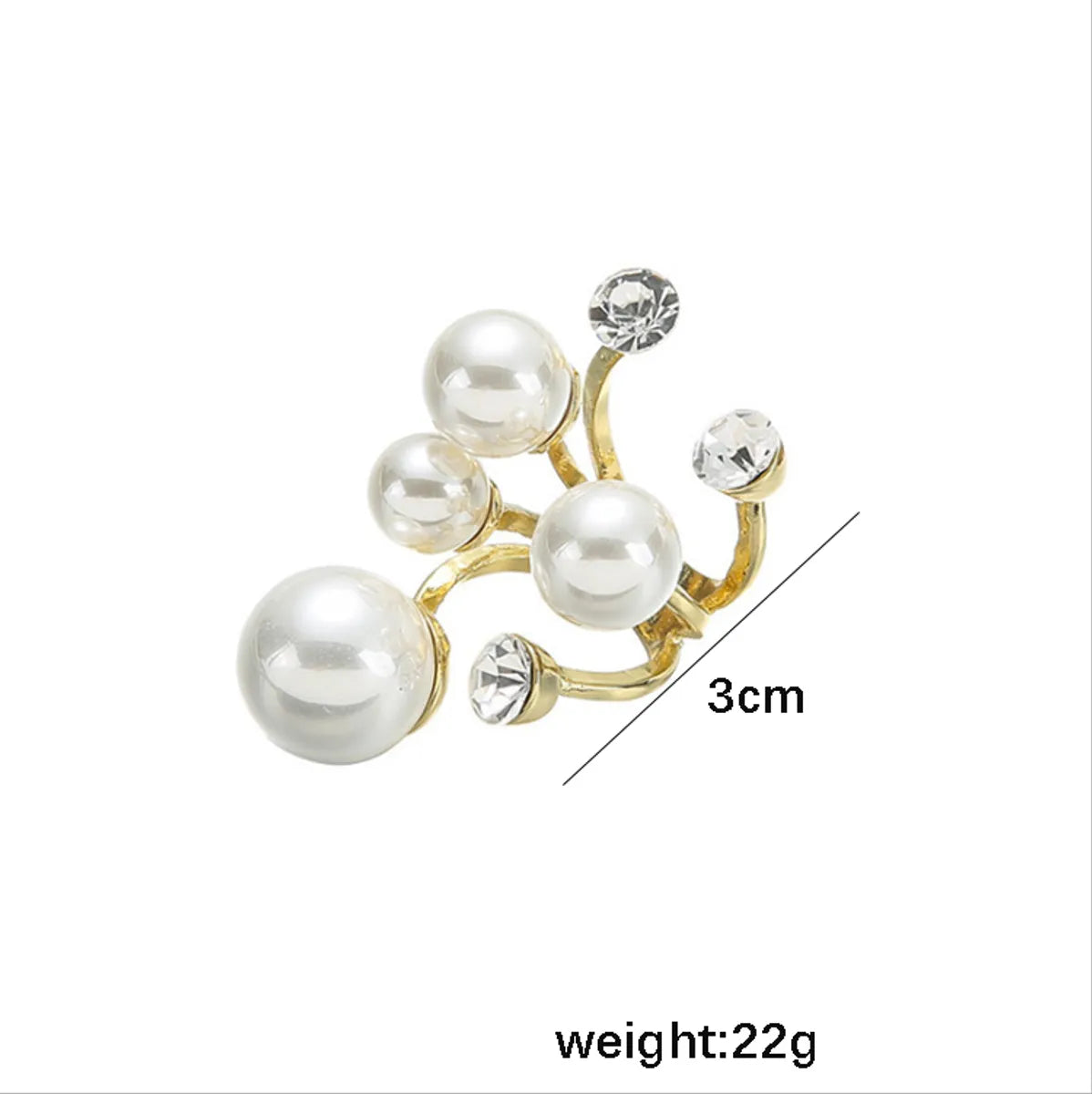 Sweet Flower Alloy Inlay Artificial Pearls Artificial Diamond Women's Open Rings