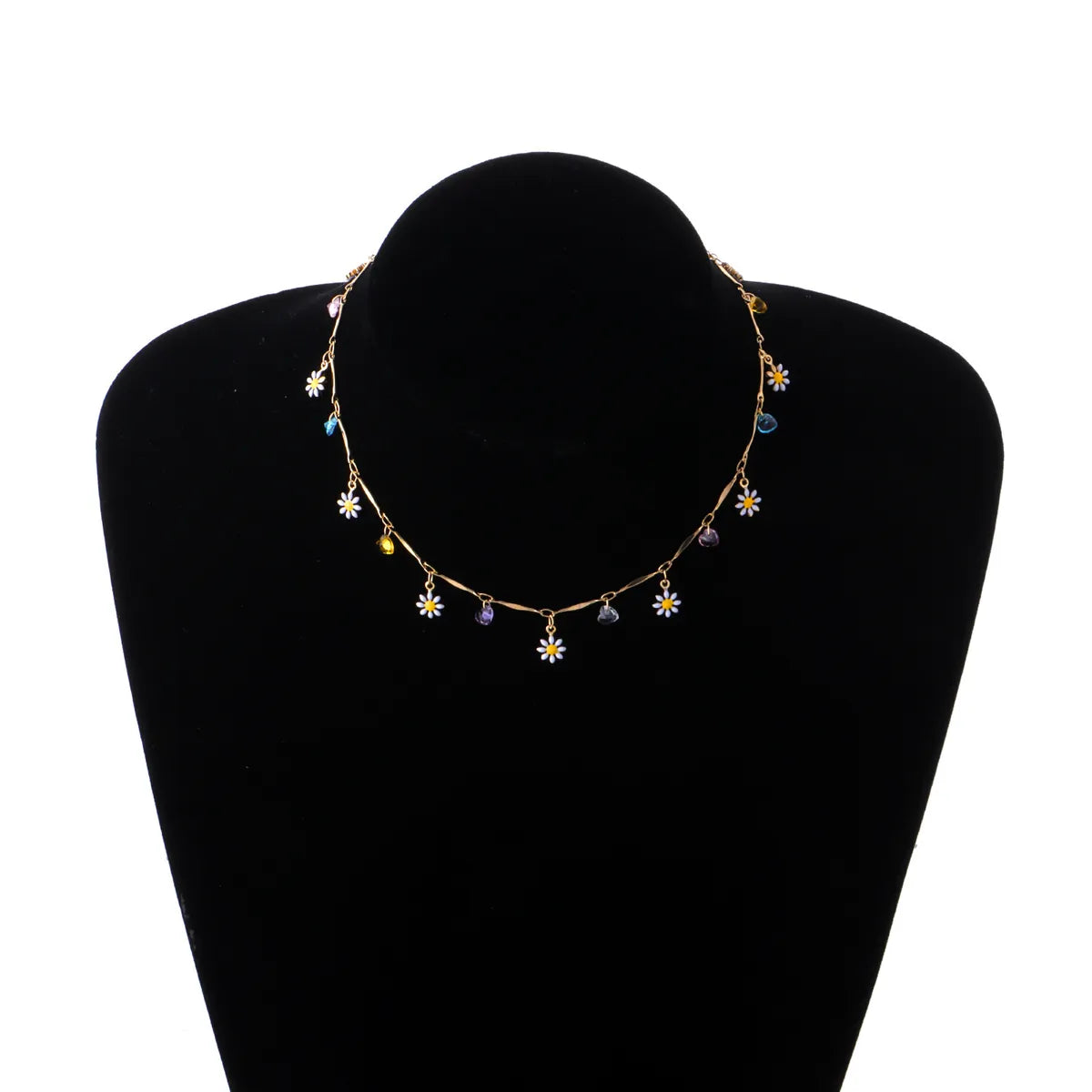 Sweet Flower Alloy Plating Choker