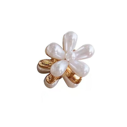 Sweet Flower Alloy Plating Inlay Rhinestones Hair Claws 1 Piece