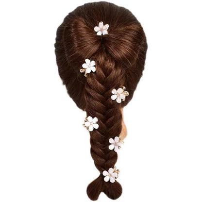 Women'S Sweet Flower Alloy Resin Plating Inlay Rhinestones Hair Clip