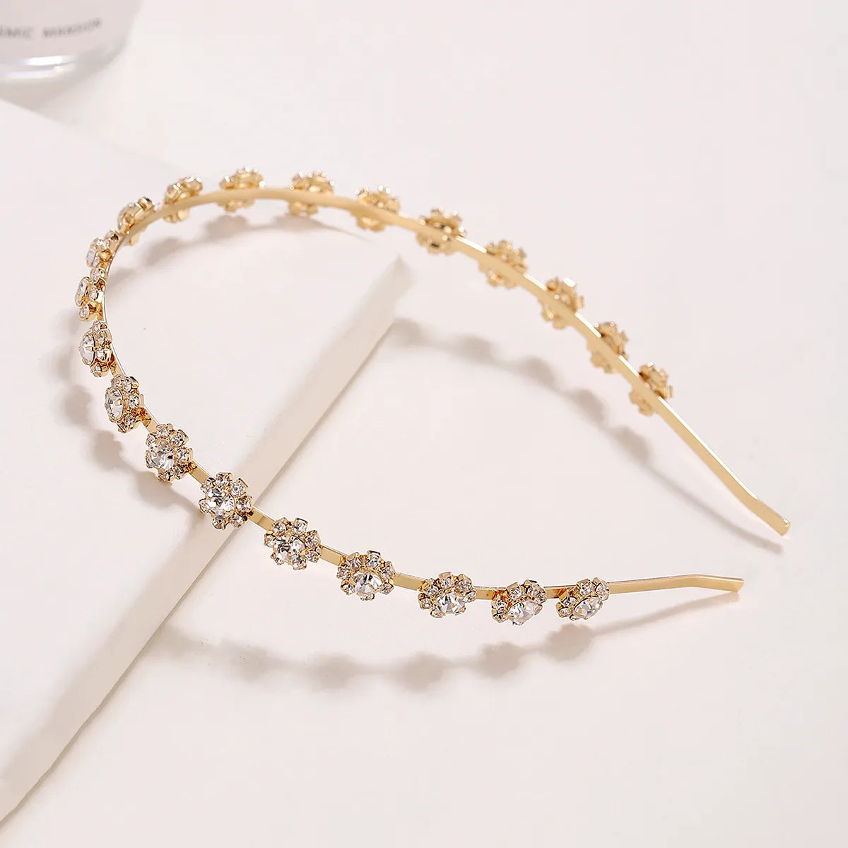 Sweet Flower Alloy Rhinestone Plating Hair Band