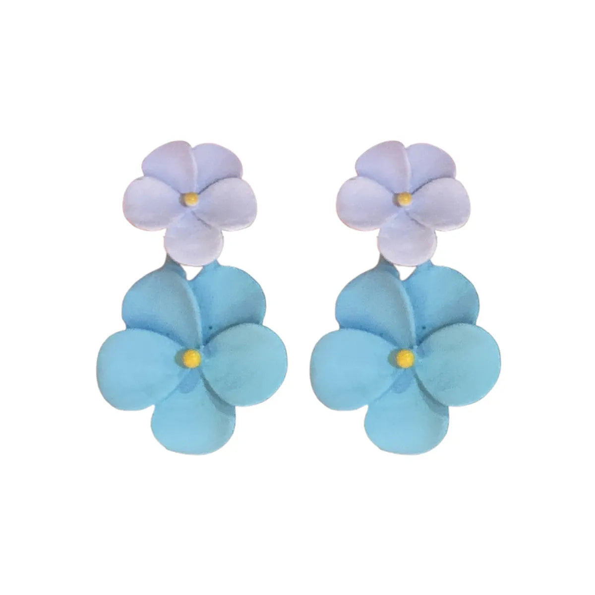 Sweet Flower Alloy Women's Drop Earrings