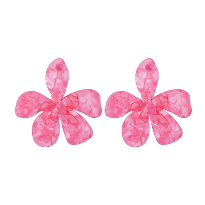 Sweet Flower Arylic Women's Drop Earrings