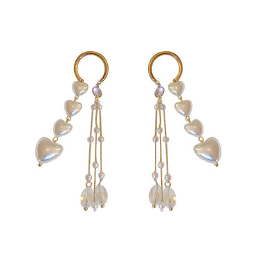 Sweet Flower Butterfly Alloy Tassel Artificial Rhinestones Artificial Pearls Women's Drop Earrings 1 Pair