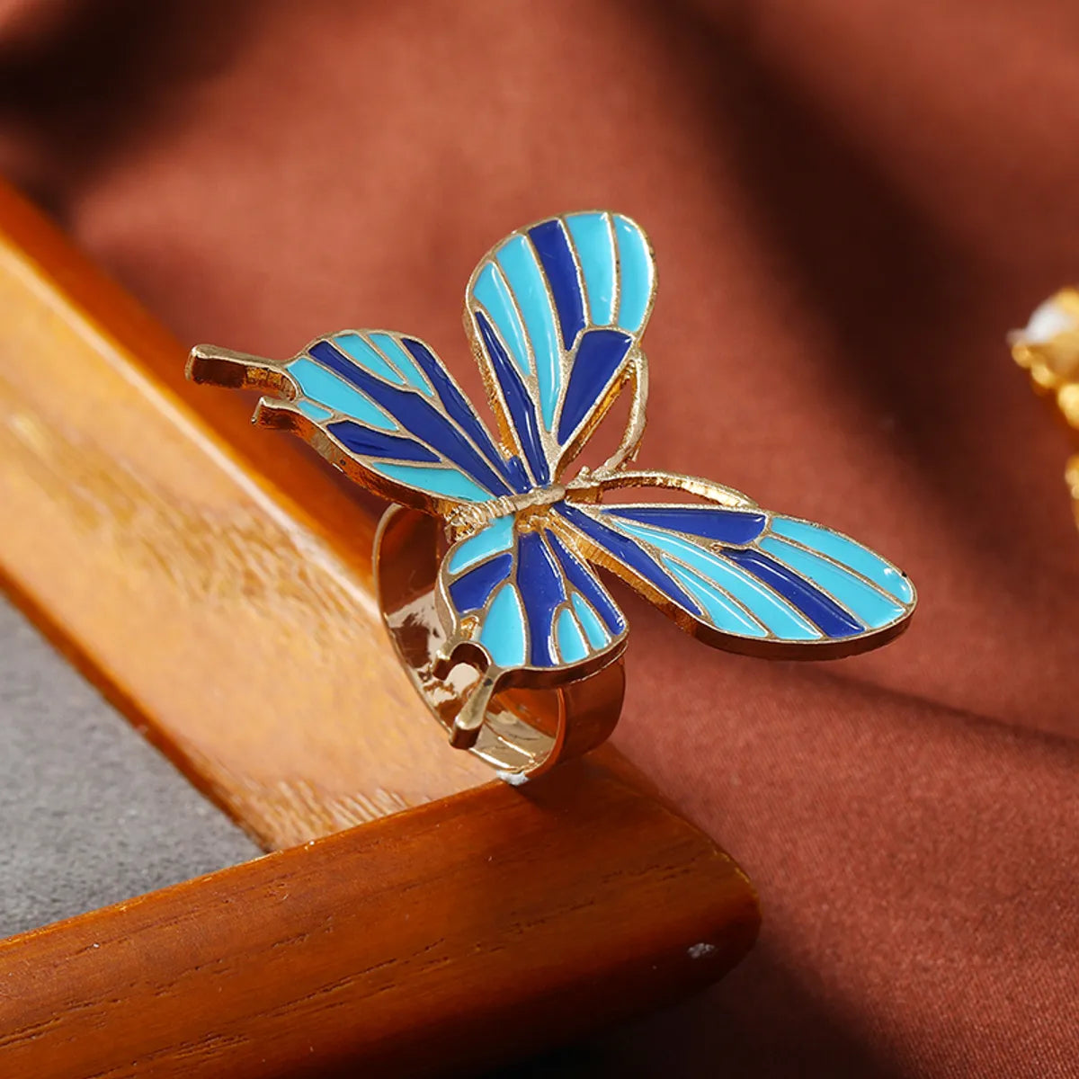 Sweet Flower Butterfly Alloy Unisex Open Rings