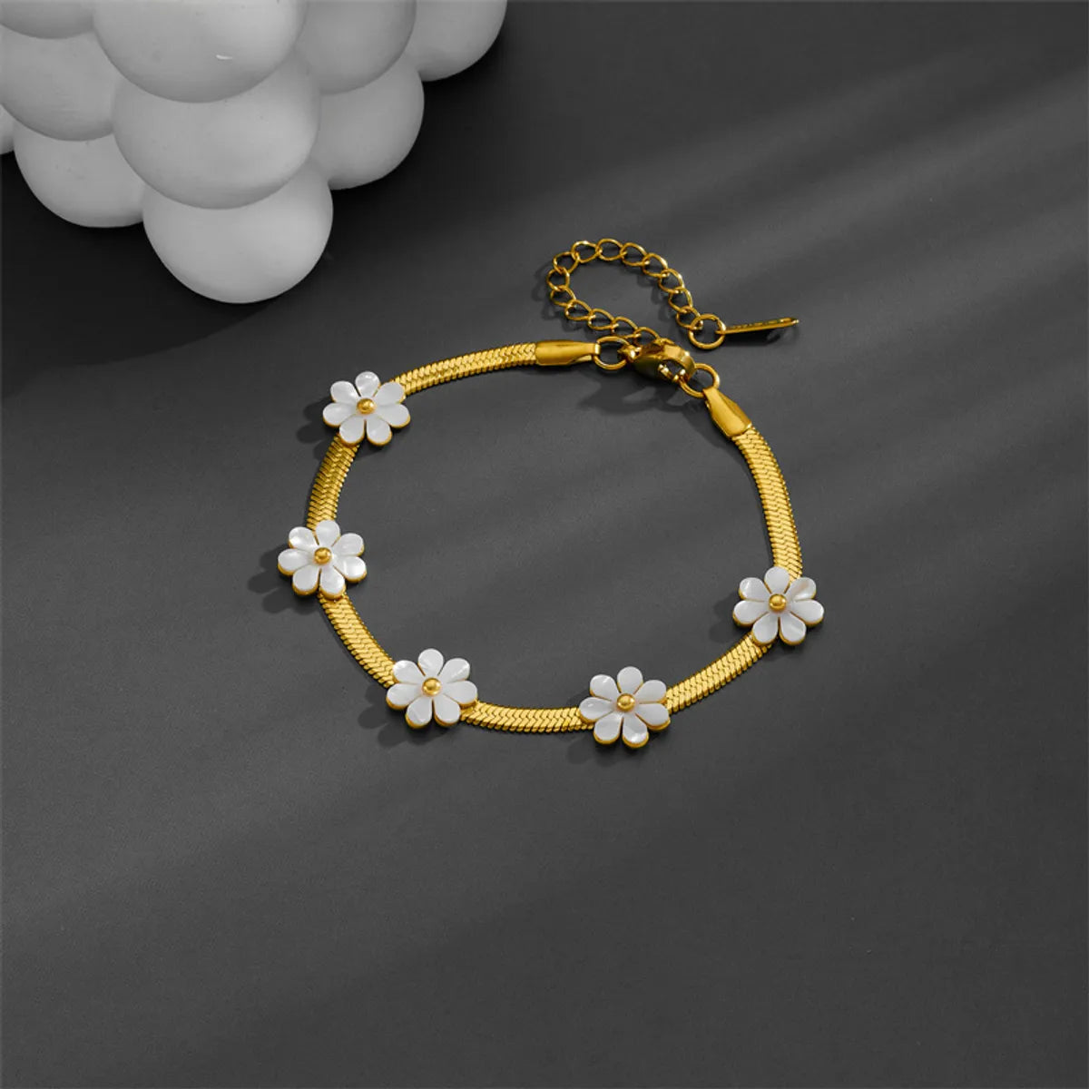 Sweet Flower Butterfly Titanium Steel Plating Bracelets