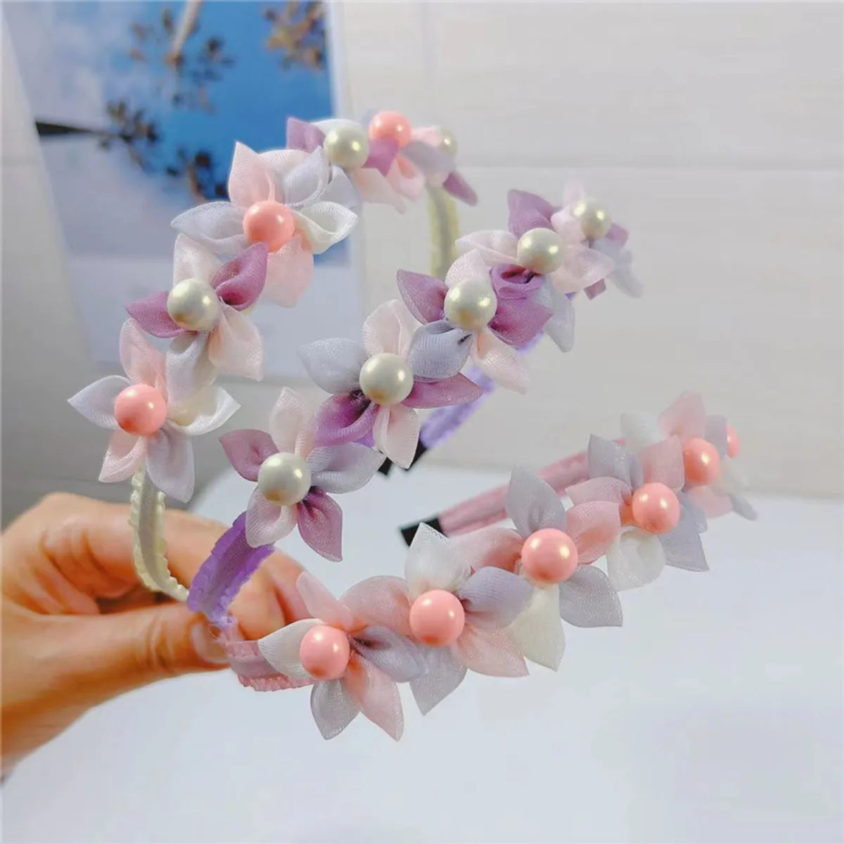 Sweet Flower Cloth Hair Clip Hair Band