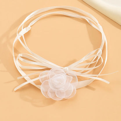 Sweet Flower Cloth Patchwork Women's Choker