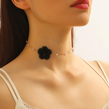 Sweet Flower Cloth Women'S Choker