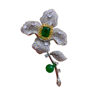 Sweet Flower Copper Plating Women'S Brooches