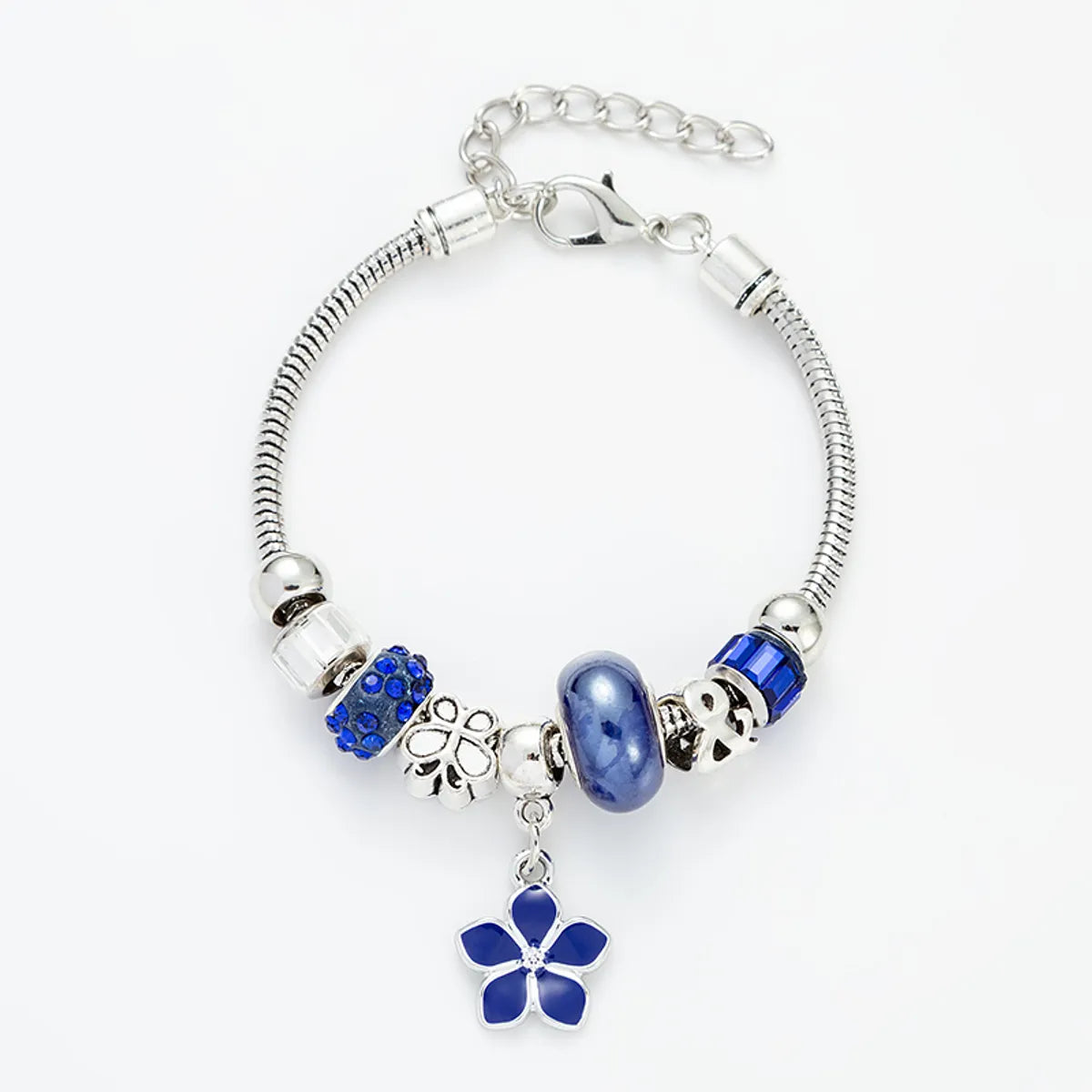 Sweet Flower Glass Titanium Steel Plating Bracelets