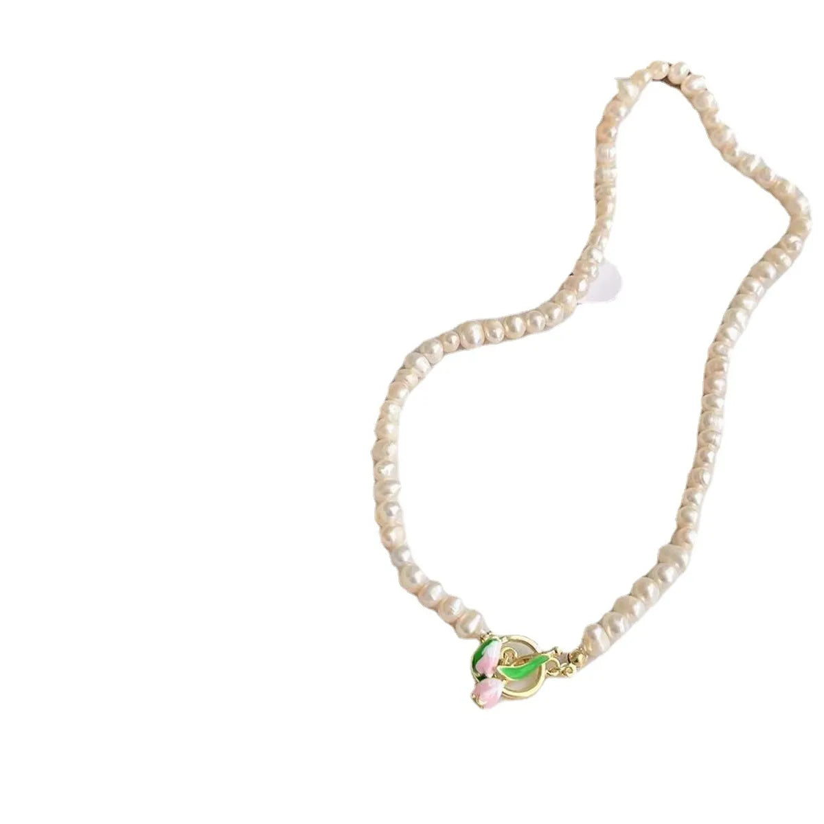 Sweet Flower Imitation Pearl Alloy Women's Necklace