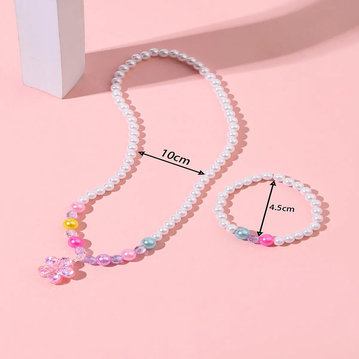 Sweet Flower Plastic Handmade Artificial Pearls Pendant Necklace Bracelets