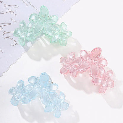 Women'S Sweet Flower Plastic Stoving Varnish Hair Claws