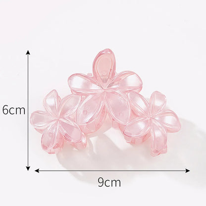 Women'S Sweet Flower Plastic Stoving Varnish Hair Claws