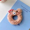 Sweet Flower Plush Patchwork Hair Tie 1 Piece