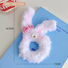 Sweet Flower Plush Patchwork Hair Tie 1 Piece