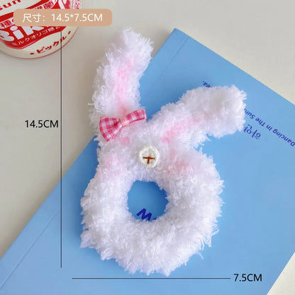 Sweet Flower Plush Patchwork Hair Tie 1 Piece