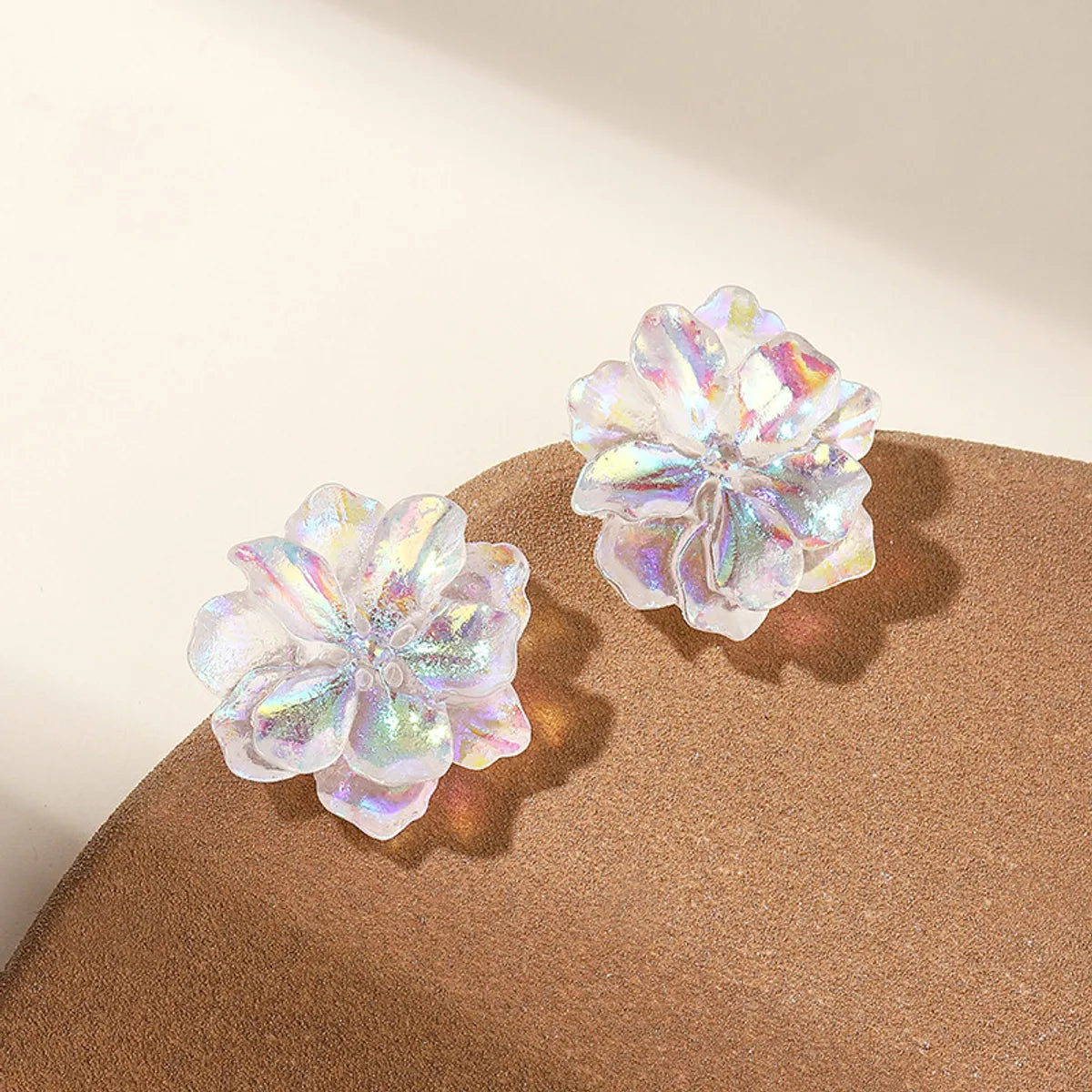 1 Pair Sweet Flower Plating Resin Ear Studs