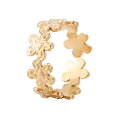 Sweet Flower Stainless Steel Rings 1 Piece