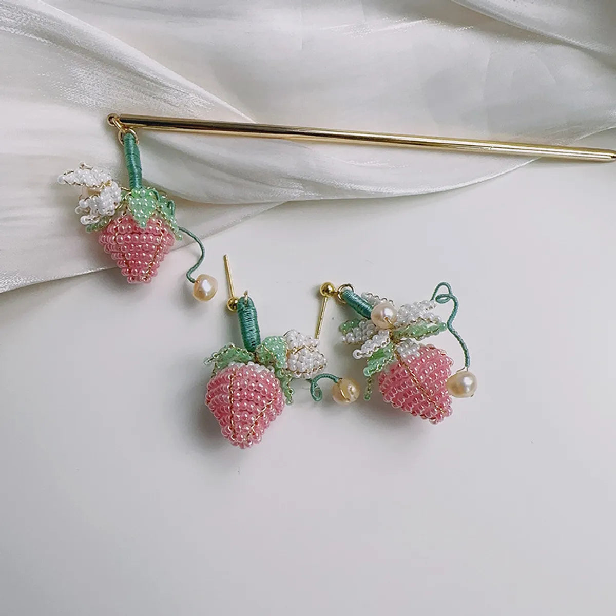 Sweet Fruit Plastic Women'S Hairpin Earrings