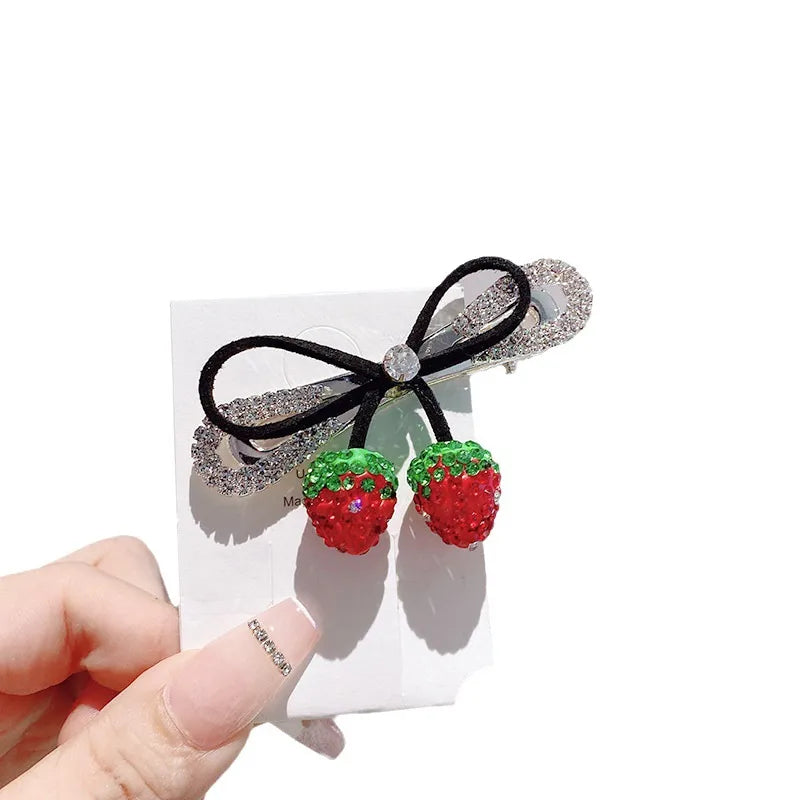 Sweet Fruit Rhinestone Hair Clip