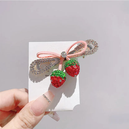 Sweet Fruit Rhinestone Hair Clip