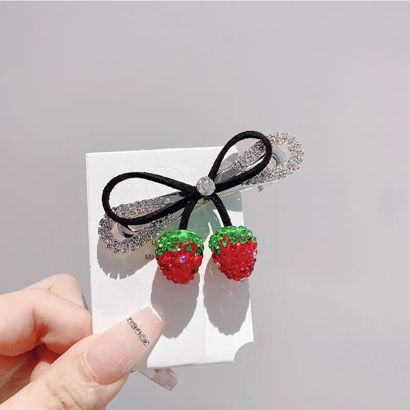 Sweet Fruit Rhinestone Hair Clip