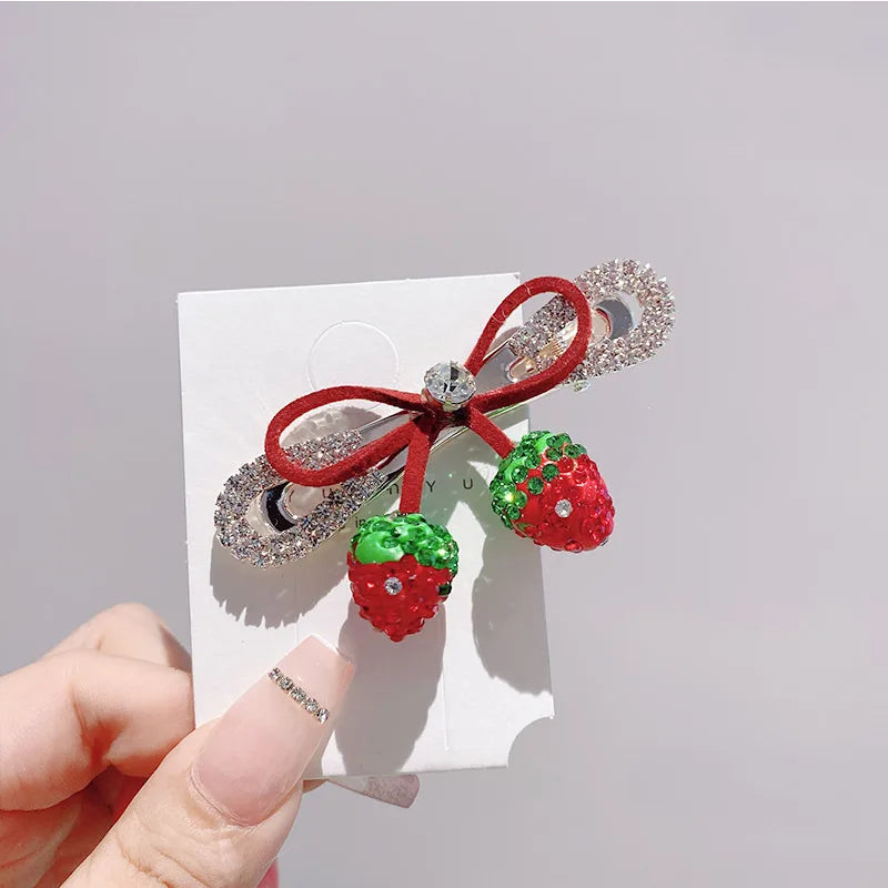 Sweet Fruit Rhinestone Hair Clip