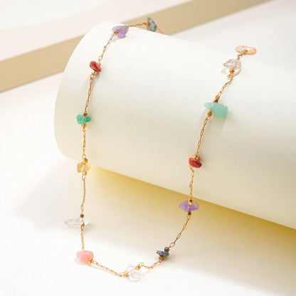 Sweet Geometric Artificial Crystal Alloy Irregular Plating Women'S Bracelets Necklace