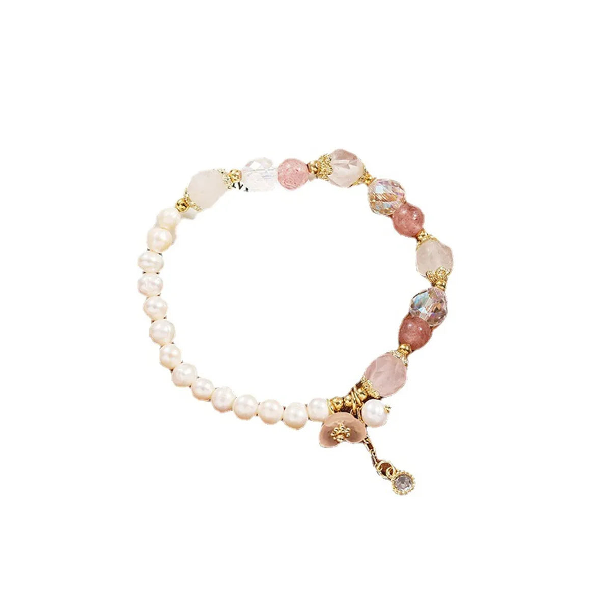 Sweet Geometric Artificial Crystal Pearl Beaded Bracelets